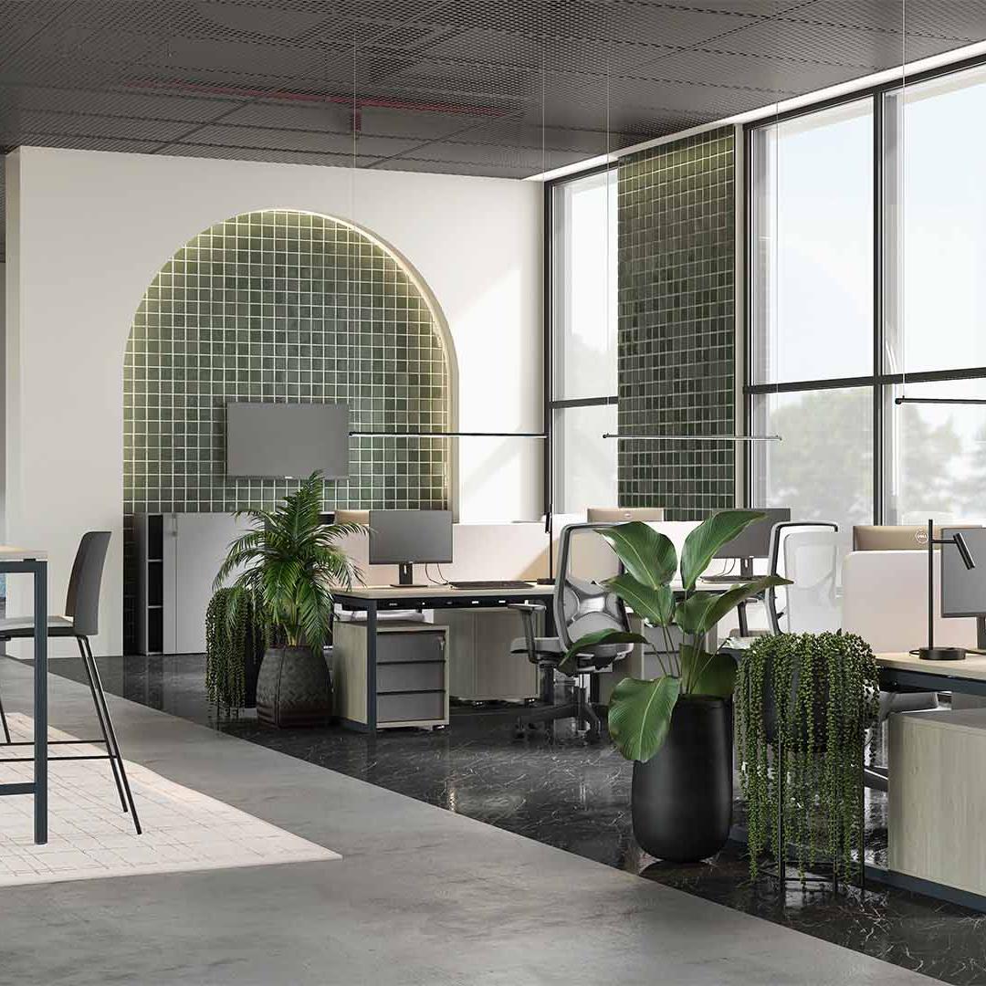 Narbutas G4E015S16S16 Fabric Desk Screen - (w)1400mm (Brackets Not Included)