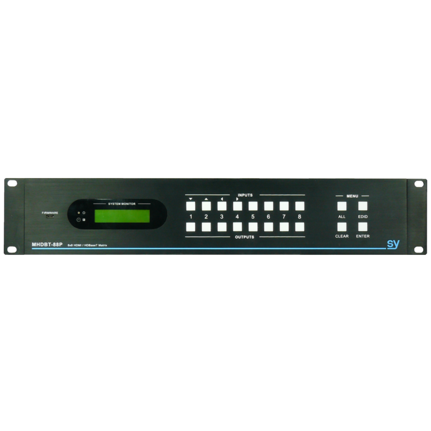 SY MUHDBT-88P 8×8 HDMI to HDBaseT Matrix Switch (with Audio De-Embedding & RS232 Control)
