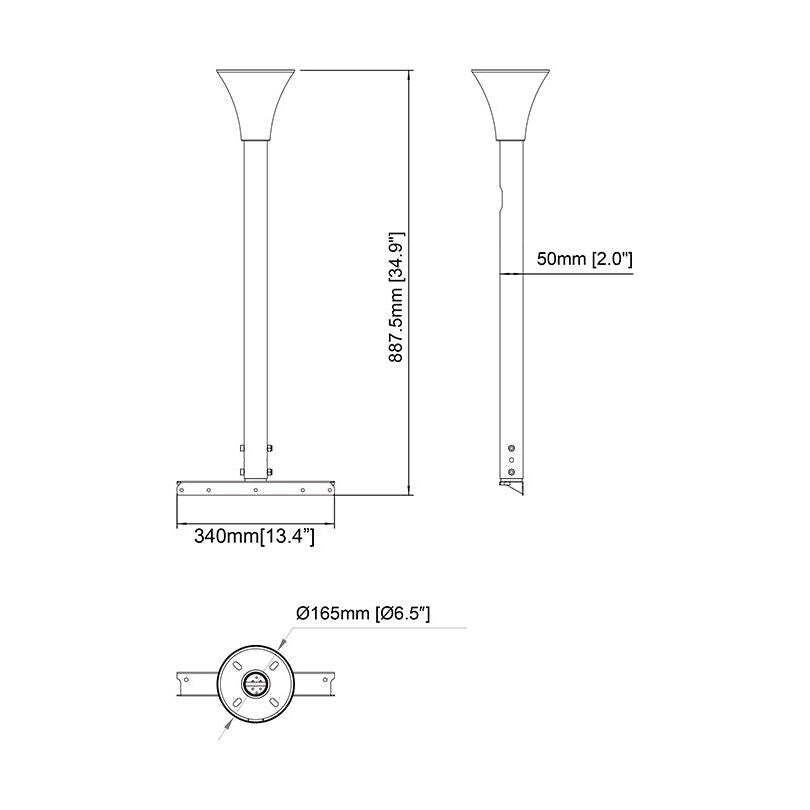 Multibrackets M Pro Series - Floor to ceiling kit Small White