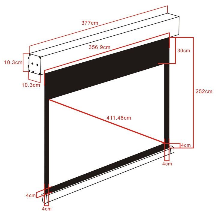 Multibrackets M 16:10 Motorized Projection Screen 348,9x218, 162"