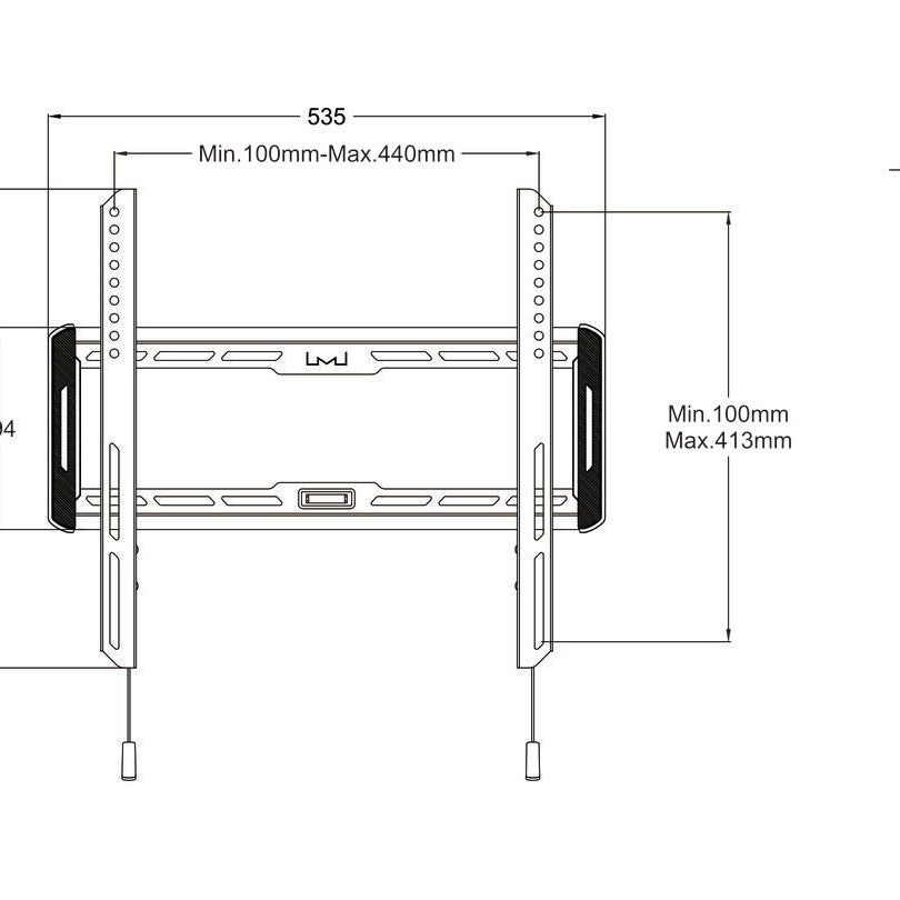 Multibrackets M Universal Wallmount Fixed Medium Black