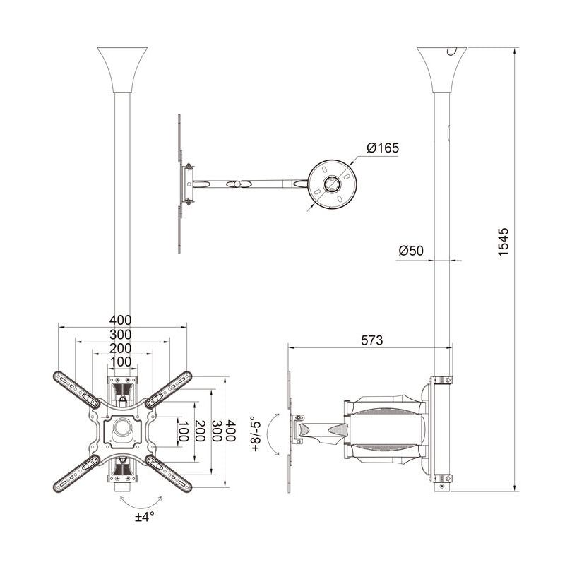 Multibrackets M Ceiling Mount Pro MBC1F