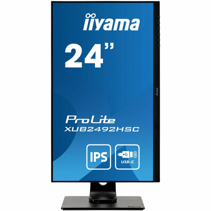 iiyama ProLite XUB2492HSC-B1 24" IPS LCD USB-C Display with 65W Charging and Height Adjustable Stand
