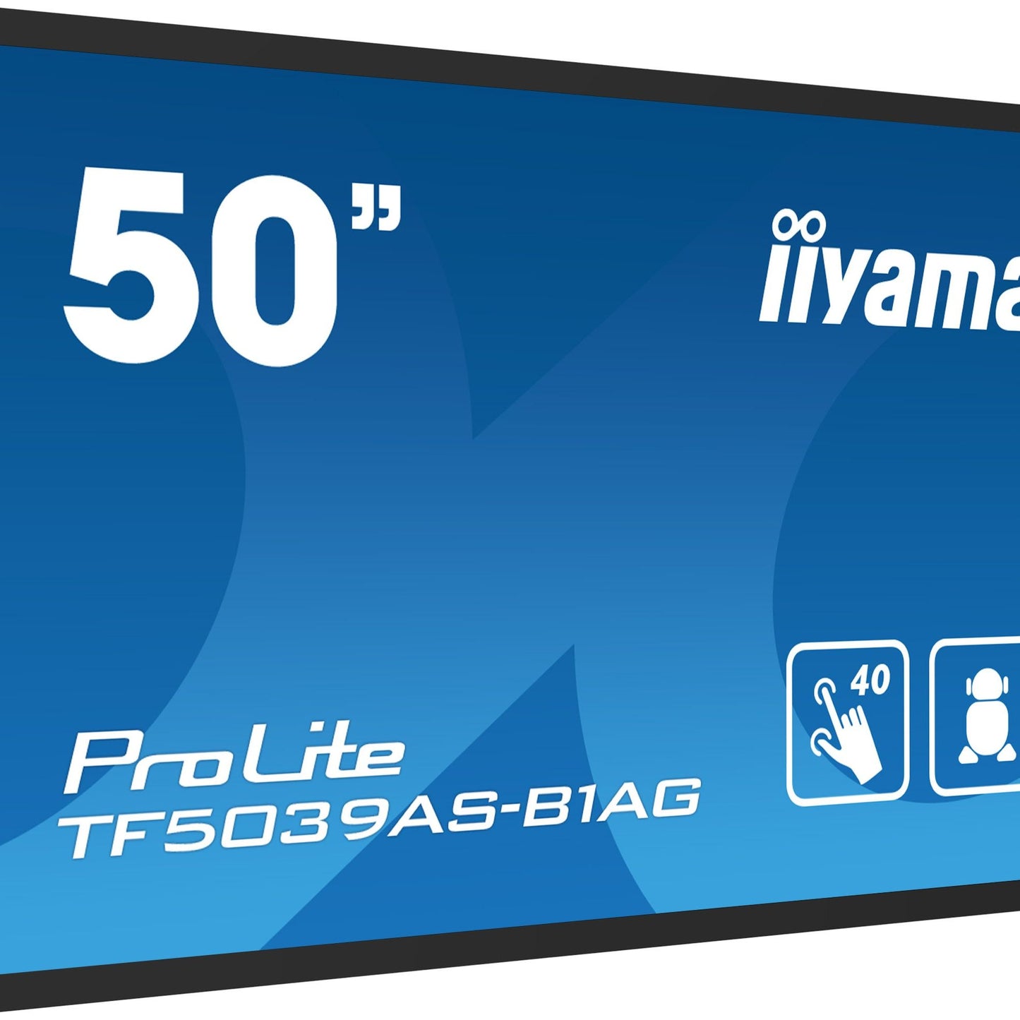 iiyama TF5039AS-B1AG Signage Display Digital signage flat panel 125.7 cm (49.5") LED 500 cd/m² 4K Ultra HD Black Touchscreen Built-in processor Android 24/7
