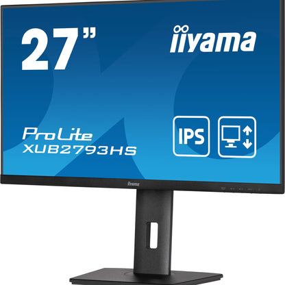 iiyama ProLite XUB2793HS-B7 computer monitor 68.6 cm (27") 1920 x 1080 pixels Full HD LED Black