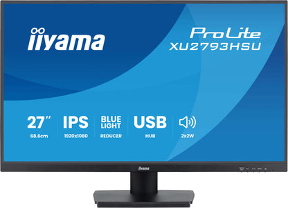 iiyama ProLite XU2793HSU-B7 computer monitor 68.6 cm (27") 1080 x 1920 pixels Full HD LED Black