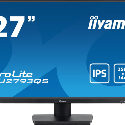 iiyama ProLite XU2793QS-B7 computer monitor 68.6 cm (27") 2560 x 1440 pixels 4K Ultra HD LED Black