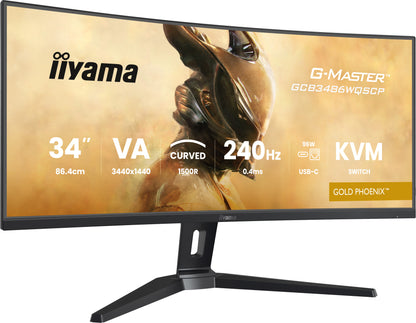 iiyama G-MASTER GCB3486WQSCP-B1 computer monitor 86.4 cm (34") 1440 x 3440 pixels