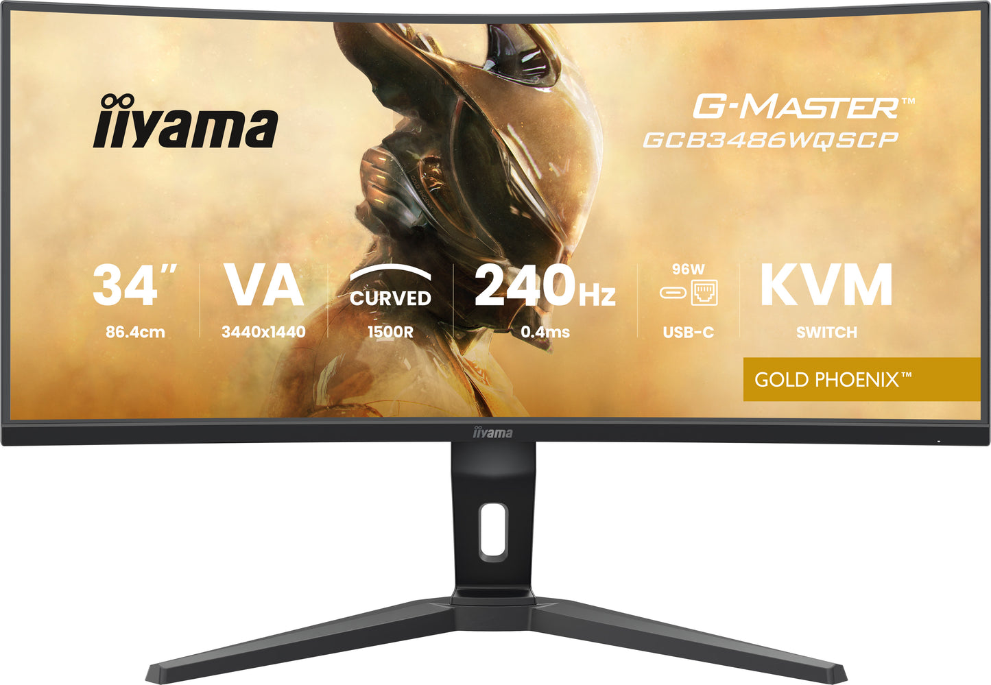 iiyama G-MASTER GCB3486WQSCP-B1 computer monitor 86.4 cm (34") 1440 x 3440 pixels