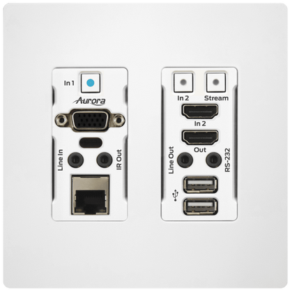 Aurora Multimedia VLX-TCW2V-C-W 4K Audio/Video Distribution WallPlate
