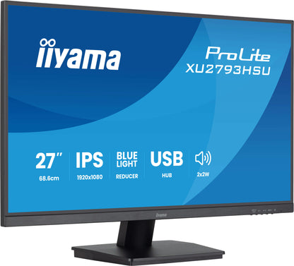 iiyama ProLite XU2793HSU-B7 computer monitor 68.6 cm (27") 1080 x 1920 pixels Full HD LED Black