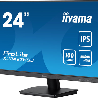 iiyama ProLite XU2493HSU-B7 computer monitor 60.5 cm (23.8") 1920 x 1080 pixels Full HD LED Black