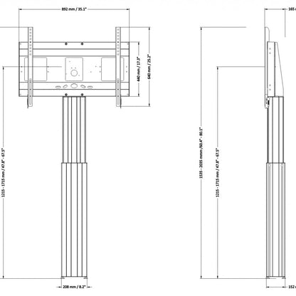 Conen Mounts SCETAWBK signage display mount 2.54 m (100") Black