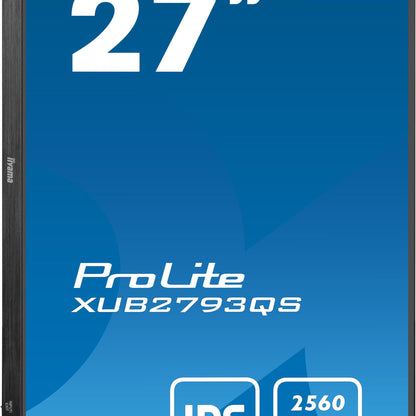 iiyama ProLite XUB2793QS-B7 computer monitor 68.6 cm (27") 2560 x 1440 pixels Quad HD LED Black