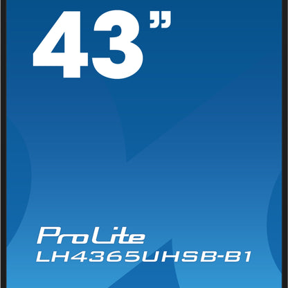 iiyama LH4365UHSB-B1 Signage Display Kiosk design 108 cm (42.5") LED Wi-Fi 800 cd/m² 4K Ultra HD Black Built-in processor Android 11 24/7