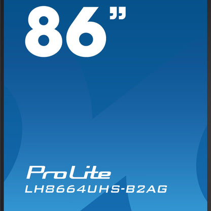 iiyama LH8664UHS-B2AG Signage Display Digital signage flat panel 2.18 m (86") Wi-Fi 500 cd/m² 4K Ultra HD Black Built-in processor Android 24/7