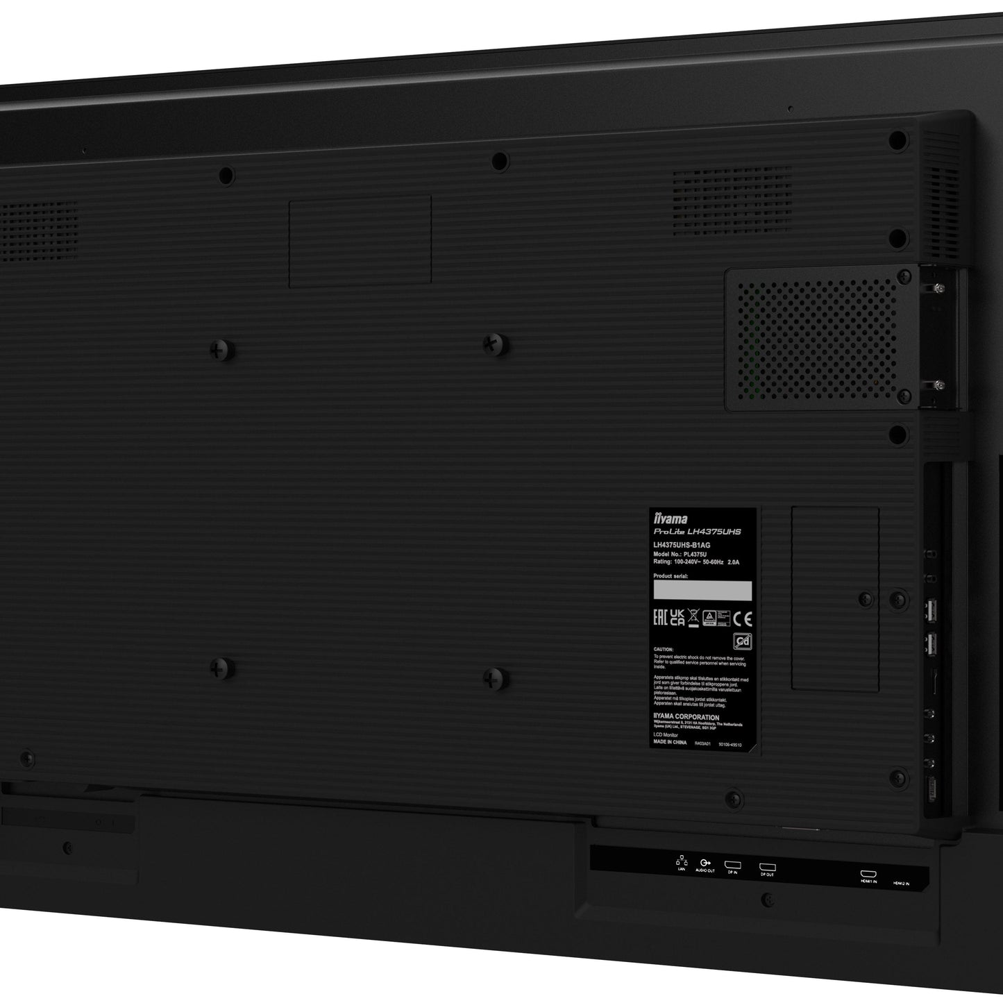 iiyama LH5065UHSB-B1AG Signage Display Digital signage flat panel 125.7 cm (49.5") LCD Wi-Fi 800 cd/m² 4K Ultra HD Black Built-in processor Android 11 24/7