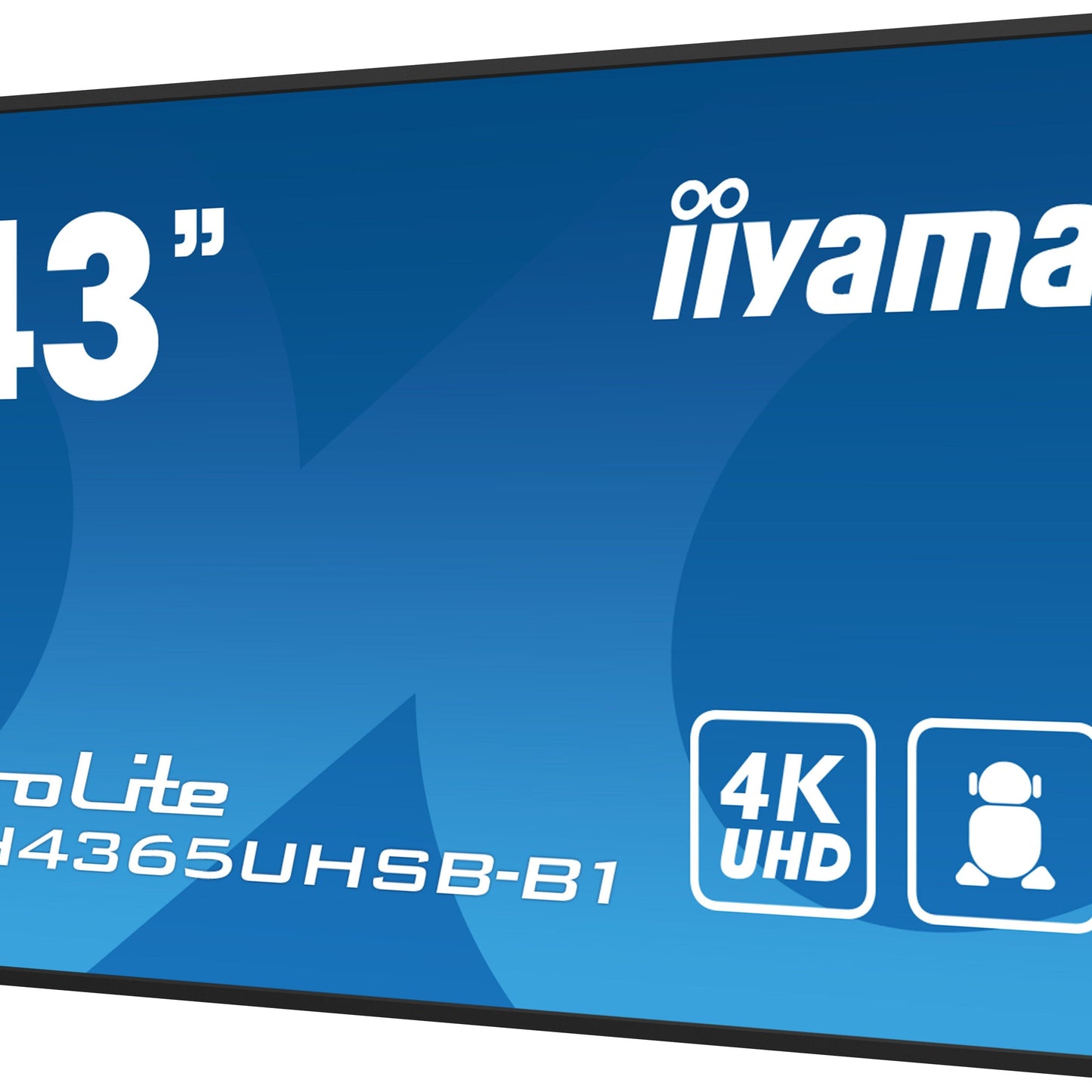 iiyama LH4365UHSB-B1 Signage Display Kiosk design 108 cm (42.5") LED Wi-Fi 800 cd/m² 4K Ultra HD Black Built-in processor Android 11 24/7