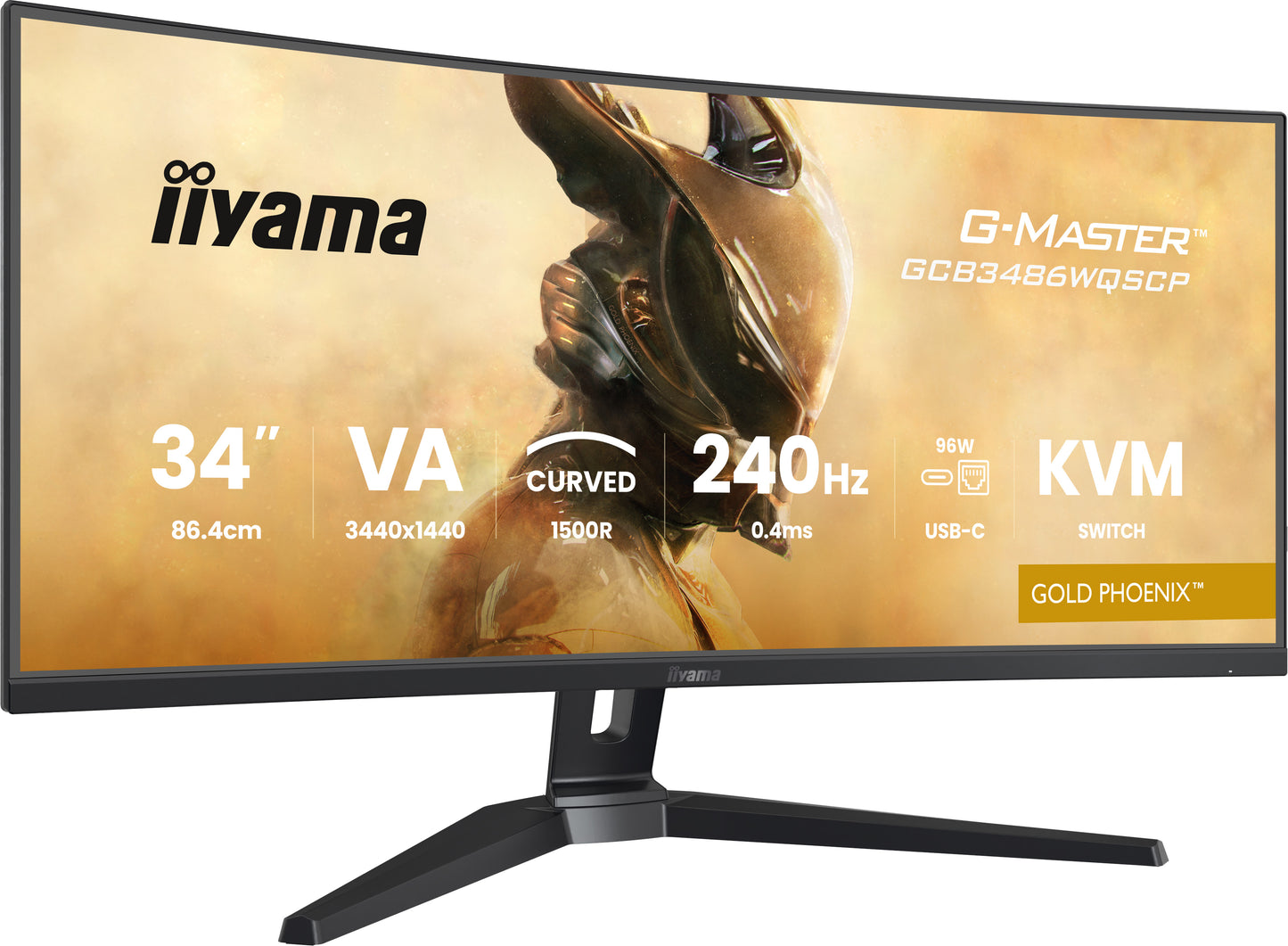 iiyama G-MASTER GCB3486WQSCP-B1 computer monitor 86.4 cm (34") 1440 x 3440 pixels