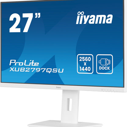 iiyama ProLite XUB2797QSU-W2 computer monitor 68.6 cm (27") 2560 x 1440 pixels Quad HD LED White