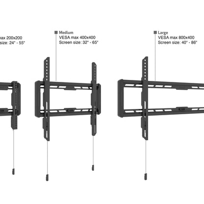 Multibrackets M Universal Wallmount Fixed Small for LCD / LED Screens 24" - 55" VESA 200x200  Black