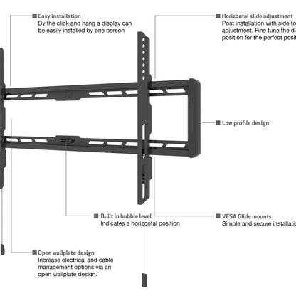Multibrackets M Universal Wallmount Fixed Small for LCD / LED Screens 24" - 55" VESA 200x200  Black