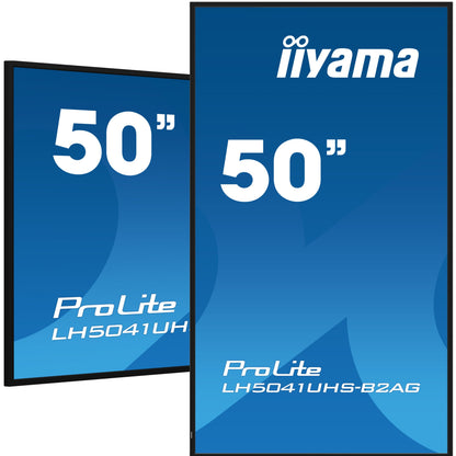 iiyama LH5041UHS-B2AG Signage Display Digital signage flat panel 127 cm (50") LCD 500 cd/m² 4K Ultra HD Black 24/7