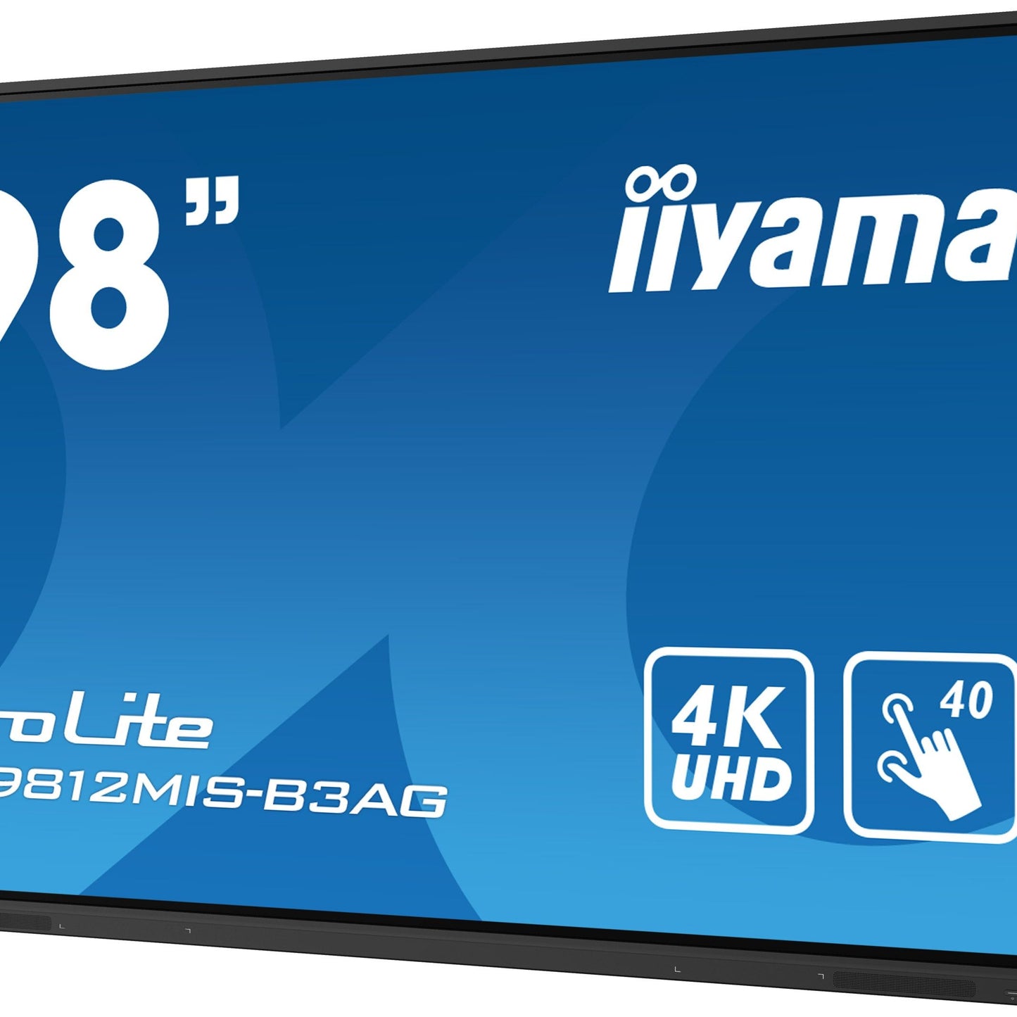 iiyama TE9812MIS-B3AG Signage Display Kiosk design 2.49 m (98") LCD Wi-Fi 400 cd/m² 4K Ultra HD Black Touchscreen Built-in processor Android 11 24/7