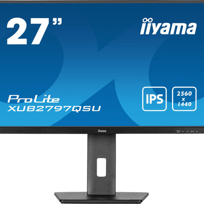 iiyama ProLite XUB2797QSU-B2 computer monitor 68.6 cm (27") 2560 x 1440 pixels 4K Ultra HD LED Black