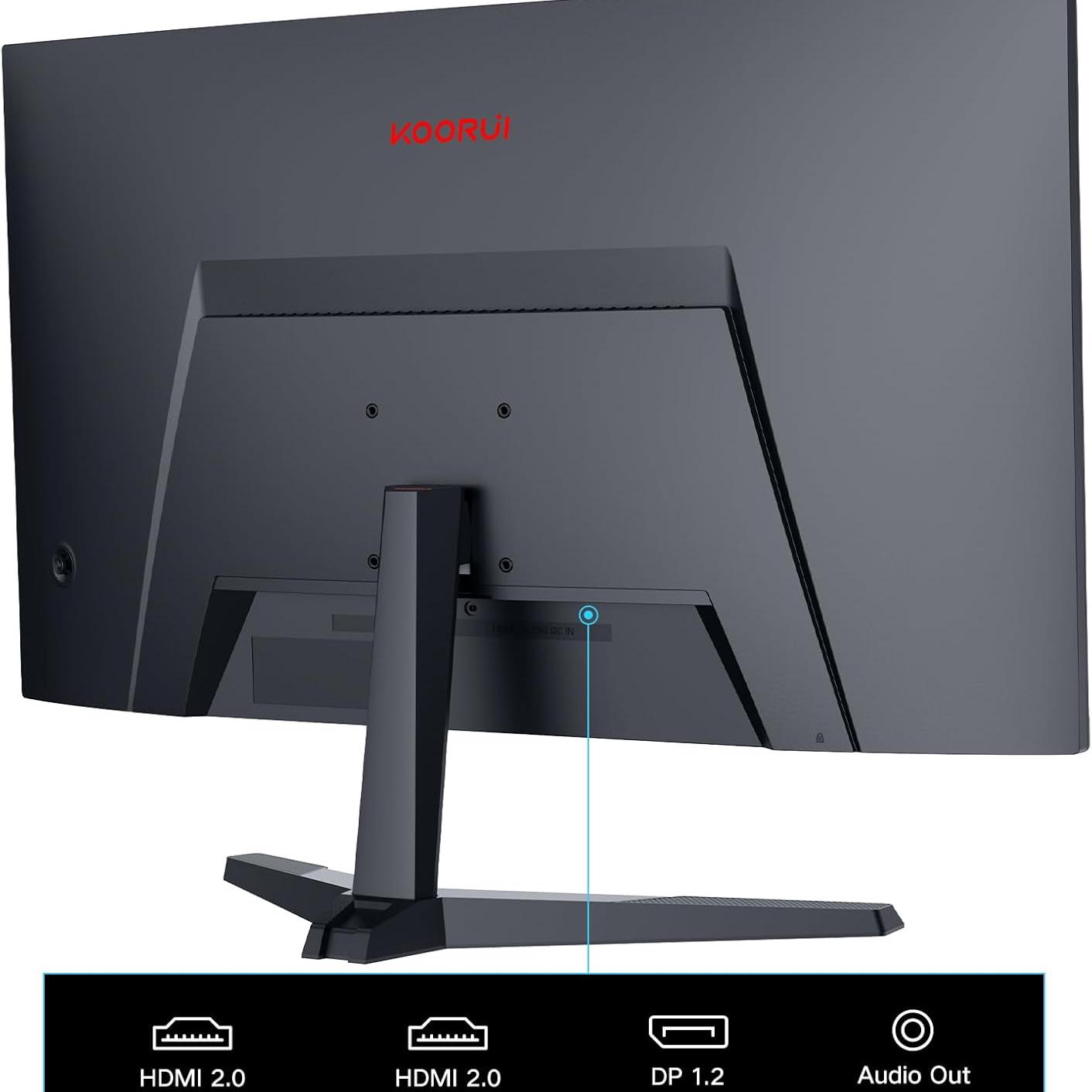 Koorui 24E6CA 24" Curved VA 165Hz 1ms FHD 1500R Gaming Monitor
