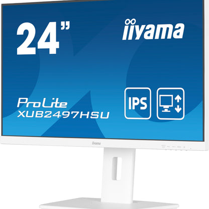iiyama ProLite XUB2497HSU-W2 computer monitor 60.5 cm (23.8") 1920 x 1080 pixels Full HD LED White