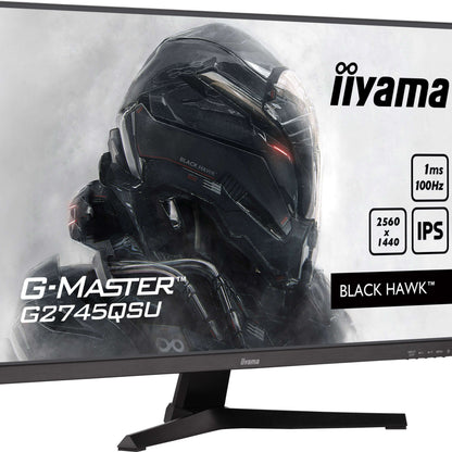 iiyama G-MASTER G2745QSU-B2 computer monitor 68.6 cm (27") 2560 x 1440 pixels Wide Quad HD LED Black