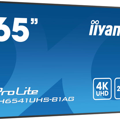 iiyama LH6541UHS-B1AG Signage Display 163.8 cm (64.5") LCD 500 cd/m² 4K Ultra HD Black 24/7