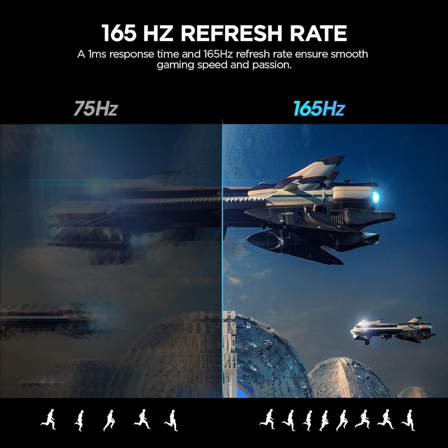 Koorui 24E6CA 24" Curved VA 165Hz 1ms FHD 1500R Gaming Monitor