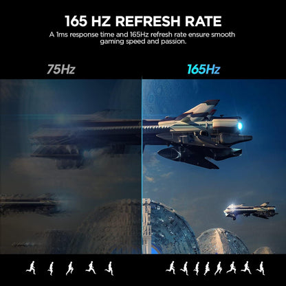 Koorui 24E6CA 24" Curved VA 165Hz 1ms FHD 1500R Gaming Monitor