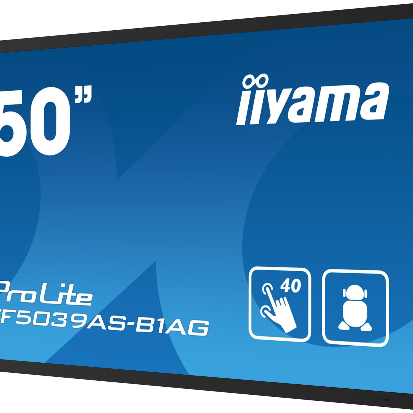 iiyama TF5039AS-B1AG Signage Display Digital signage flat panel 125.7 cm (49.5") LED 500 cd/m² 4K Ultra HD Black Touchscreen Built-in processor Android 24/7
