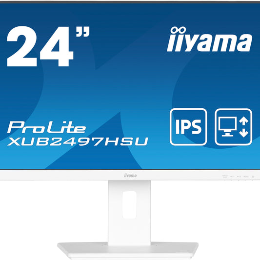 iiyama ProLite XUB2497HSU-W2 computer monitor 60.5 cm (23.8") 1920 x 1080 pixels Full HD LED White