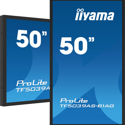 iiyama TF5039AS-B1AG Signage Display Digital signage flat panel 125.7 cm (49.5") LED 500 cd/m² 4K Ultra HD Black Touchscreen Built-in processor Android 24/7