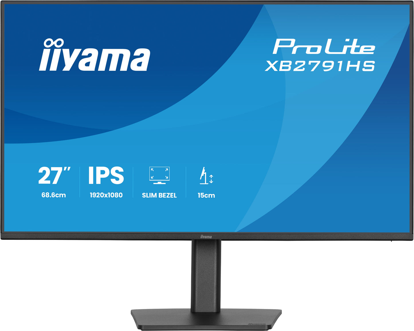 iiyama ProLite XB2791HS-B1 computer monitor 68.6 cm (27") 1920 x 1080 pixels Full HD LED Black
