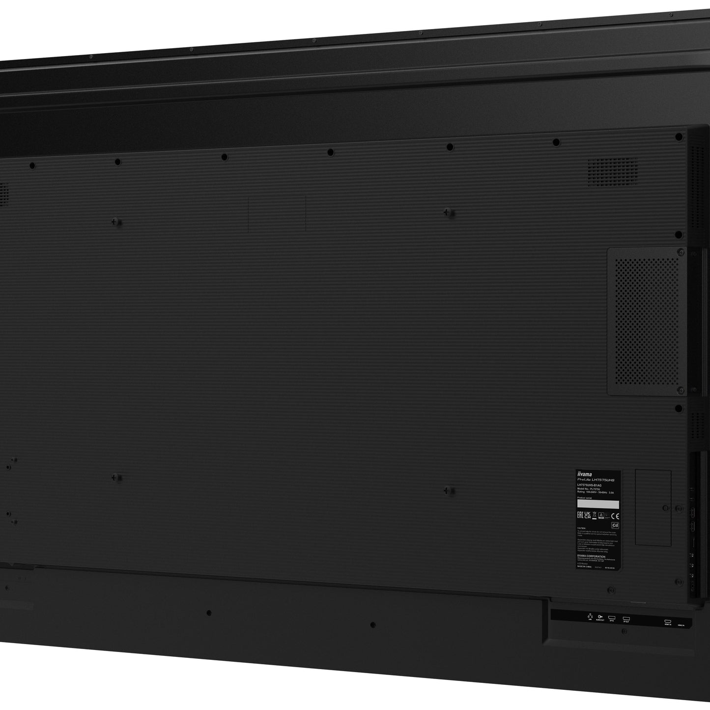 iiyama LH7565UHSB-B1 Signage Display Kiosk design 189.2 cm (74.5") LED Wi-Fi 800 cd/m² 4K Ultra HD Black Built-in processor Android 11 24/7