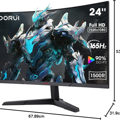 Koorui 24E6CA 24" Curved VA 165Hz 1ms FHD 1500R Gaming Monitor
