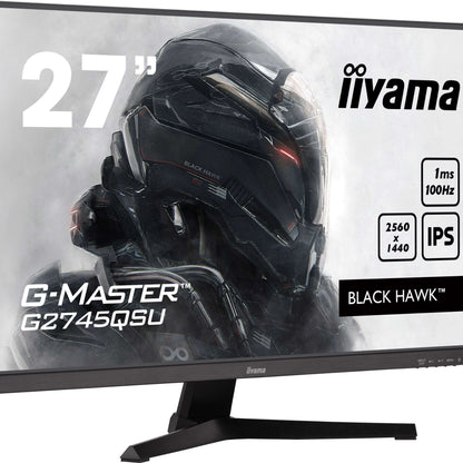iiyama G-MASTER G2745QSU-B2 computer monitor 68.6 cm (27") 2560 x 1440 pixels Wide Quad HD LED Black