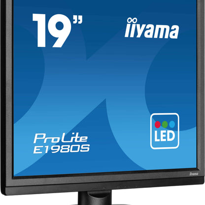 iiyama ProLite E1980S-B1 computer monitor 48.3 cm (19") 1280 x 1024 pixels VGA LED Black