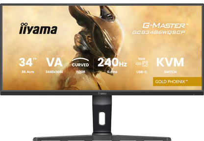 iiyama G-MASTER GCB3486WQSCP-B1 computer monitor 86.4 cm (34") 1440 x 3440 pixels
