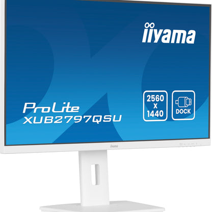 iiyama ProLite XUB2797QSU-W2 computer monitor 68.6 cm (27") 2560 x 1440 pixels Quad HD LED White