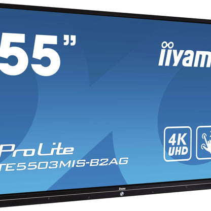 iiyama TE5503MIS-B2AG interactive whiteboard 139.7 cm (55") 3840 x 2160 pixels Touchscreen Black