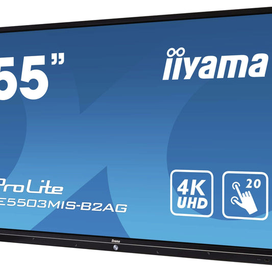 iiyama TE5503MIS-B2AG interactive whiteboard 139.7 cm (55") 3840 x 2160 pixels Touchscreen Black