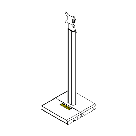 Aurora APS-2-W Adjustable Height Tablet Stand For Up To 21.5in., White