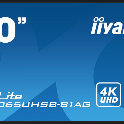 iiyama LH5065UHSB-B1AG Signage Display Digital signage flat panel 125.7 cm (49.5") LCD Wi-Fi 800 cd/m² 4K Ultra HD Black Built-in processor Android 11 24/7
