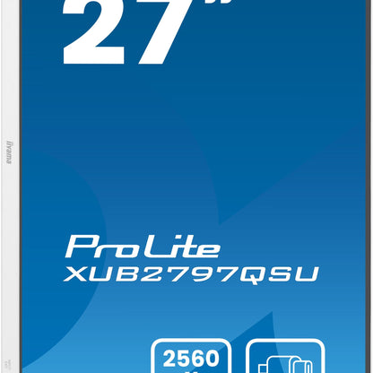 iiyama ProLite XUB2797QSU-W2 computer monitor 68.6 cm (27") 2560 x 1440 pixels Quad HD LED White